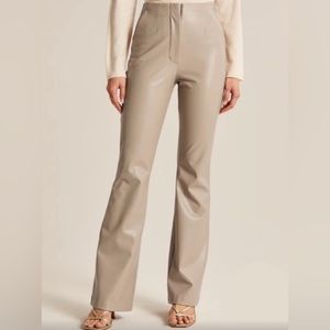 Abercrombie and Fitch vegan leather flare pants